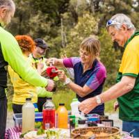 We take regular stops on the trail to refuel | Lachlan Gardiner