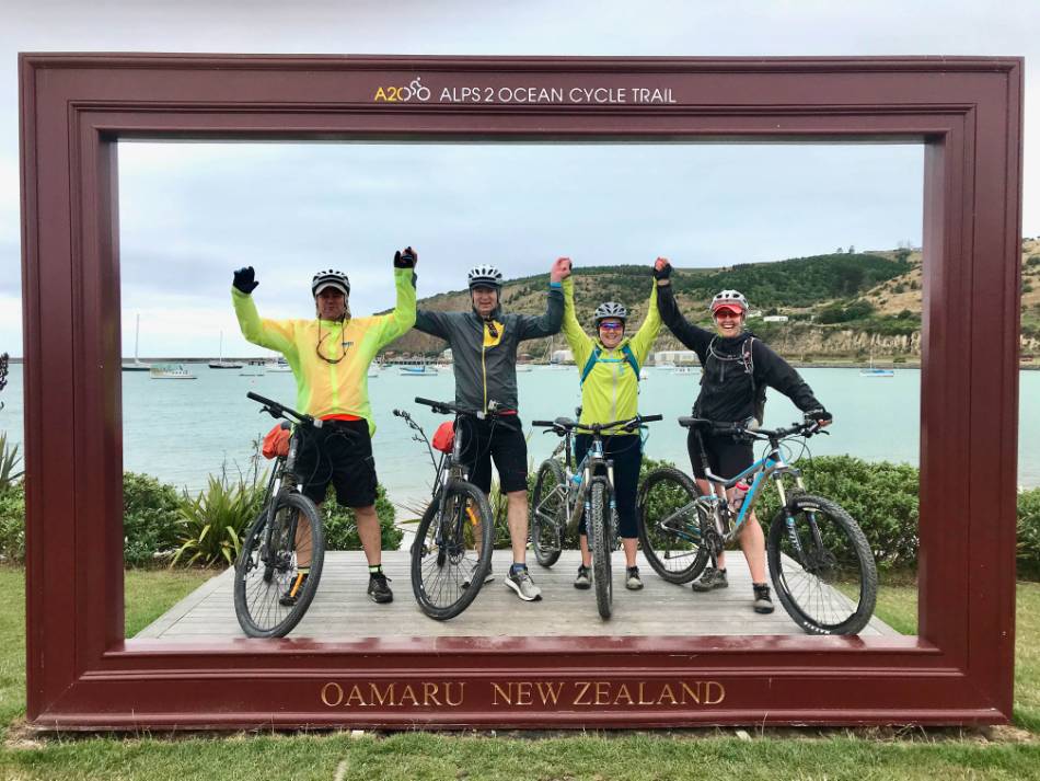 Woohoo, we made it to Oamaru! Alps to Ocean Cycle Trail. |  Elaina Culbert