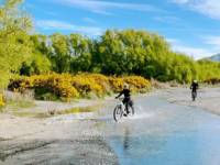 Crossing rivers on day 5 of the Alps to Ocean |  Henry