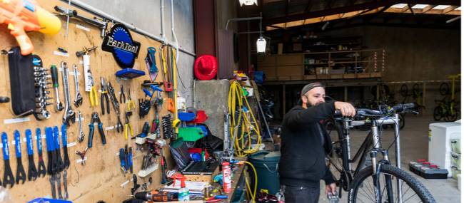 We have an in house bike mechanic to keep our fleet in top condition | Lachlan Gardiner