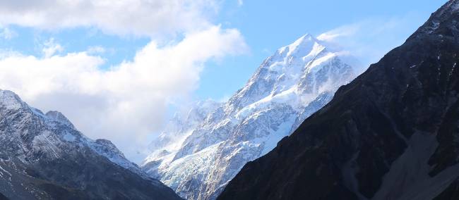 Aoraki/Mt Cook towers over the start point of the Alps to Ocean Cycle Trail. | Neil Bowman